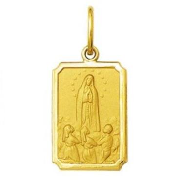 Imagem de Pingente Mini 0.9cm Quadrado Retangular Santos Ouro 18k ( 29 Santos ) 