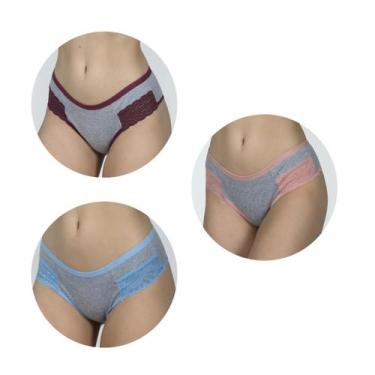 Imagem de Kit 10 Calcinhas Lingerie Lisa Feminina Algodão Conforto - Bella Fiore