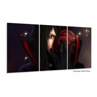 Imagem de Quadro Decorativo Uchiha Madara Naruto Em Tecido 3 Peças m - Wall Fram