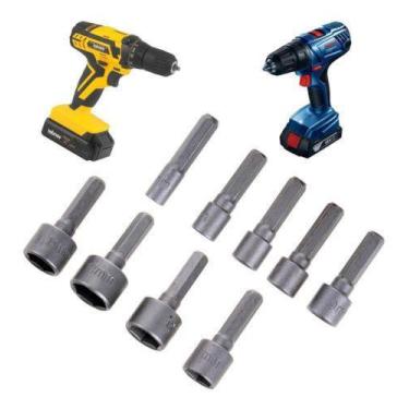 Imagem de Jogo Bits Pito Sextavado Chave Canhão 5 6 7 8 9 10 11 13 Mm - STARTOOL