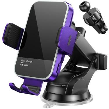 Imagem de Carregador de carro sem fio Mosurr 15W Suporte de telefone com fixação