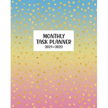 Imagem de Monthly Task Planner: Monthly Personal Planner for the 2020-2021 Years - Monthly Calendars, Reminders, To-Do Lists, Goal Setting, Task Management and ... Tracking for 24 Months - Gold Confetti Cover