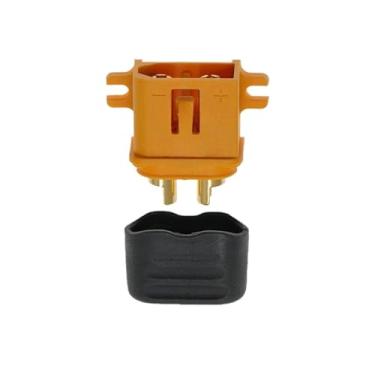 Imagem de 5 peças originais, xt60l, plugue de aeromodelismo, fixo, com fivela de trava, afrouxamento a/nti, cabeças amarelas, masculinas e femininas. XT60L-M;XT60L-F