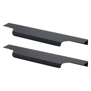 Imagem de 2 Peças Puxador De Móveis Gaveta Armário Closet Atenas Slim 140mm (Preto Fosco)