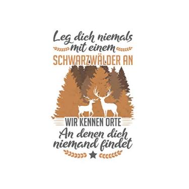 Imagem de Schwarzwald Reise Notizbuch: Schwarzwald Spruch Schwarzländer Bollenhut / 6x9 Zoll / 120 gepunktete Seiten