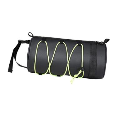 Imagem de UGPLM Bolsa frontal para bicicleta Bolsa para guidão de bicicleta Impermeável Resistente Versátil Cordão elástico externo Bolsa para quadro de bicicleta, Corda Verde