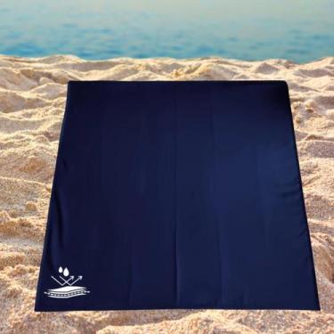 Imagem de Esteira de Praia Casal Impermeável Dobrável e Seca Rápido 135x135cm  -
