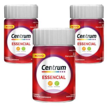 Imagem de Kit 3 Suplemento Vitamina Centrum Essencial 30 Cpr - Haleon