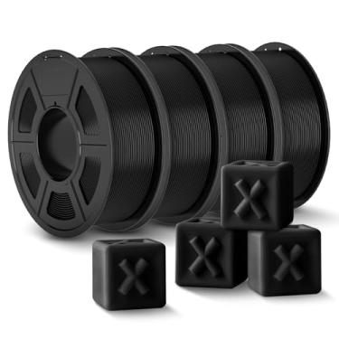 Imagem de JAYO Filamento PLA+ 1,75 mm, filamento de impressora 3D PLA Plus precisão dimensional +/- 0,02 mm, 1,1 kg por carretel, preto pacote com 4