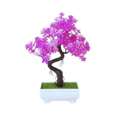 Imagem de Mini Bonsai Artificial em Vaso de Plástico - Decoração para Mesa e Jar