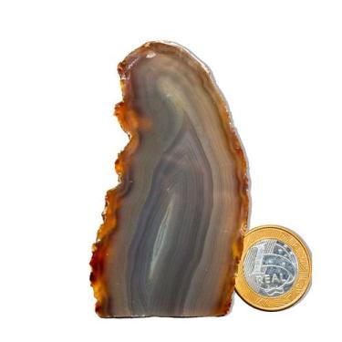 Imagem de 01 Geodo de Ágata Natural 200 a 250g 7 a 12cm Classe B - CristaisdeCur