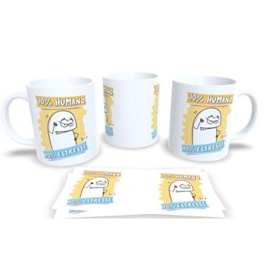 Imagem de Caneca Personalizada Com Frases Engraçadas, Divertidas e Deboche P22 (10% humano 90% estresse)