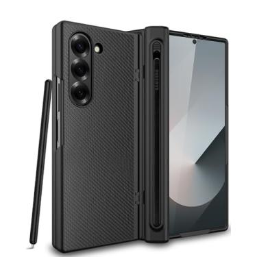 Imagem de NINKI Capa para Samsung Galaxy Z Fold 6 com protetor de tela, protetor de dobradiça e suporte para caneta S, capa de couro ultrafina à prova de quedas de grau militar para Samsung Galaxy Z Fold 6