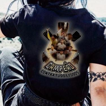 Imagem de Camisa Camiseta Corinthians Unissex Gaviões da fiel torcedor tecido le