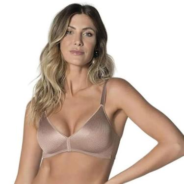 Imagem de Sutiã Anatômico Sem Aro Moderato Demillus Plus Size, 44, Bege rosado