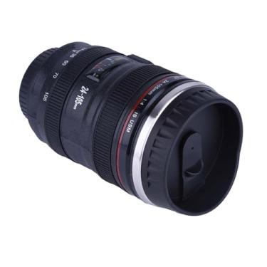 Imagem de Copo de Isolamento Em Forma de Lente de Câmera Criativa Frasco de Viagem de Aço Inoxidável, Grande Capacidade, Bebidas Quentes e Frias, Aveia para Caminhadas, Ciclismo (Cinco