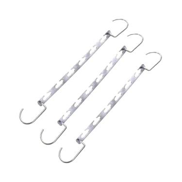 Imagem de Ｂｅｓｇａ 3pcs Space Saving cabide Organizador do armário e armazenamento vertical e aço inoxidável horizontal para o guarda -roupa da organização doméstica