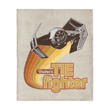 Imagem de Cobertor clássico Star Wars Vader Tie Fighter, lã de toque de seda ultramacia, roupa de cama leve e quente com tema de galáxia para crianças ou adultos, sofá aconchegante, cama ou cobertor de viagem
