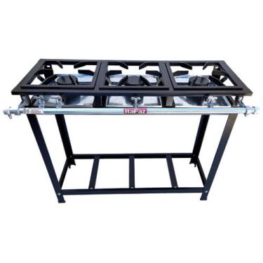 Imagem de Fogão Industrial de Piso 3 Bocas Baixa Pressão QS Itafaz - Itabrás