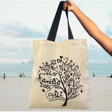 Imagem de Ecobag 100% Algodão Sustentavel Cor Cru Arvore Familia - armazze