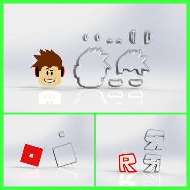 Imagem de Cortador Kit Roblox - 3 Modelos Modulares 6 Cm