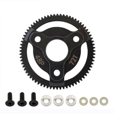 Imagem de AMOGOT Metal Steel 48P 72T Spur Gear for RC 1/10 2WD Slash Stampede Rustler 2WD Bandit VXL XL-5 F-150 SVT Upgrade Parts 72T