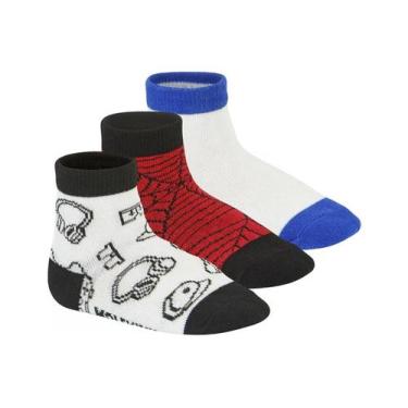 Imagem de Kit 3 Pares De Meia Infantil Masculina Molekinho Cano Médio 219379, Co