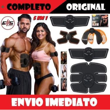 Imagem de Tonificador Muscular 5x1 Estimulador Abdominal Elétrico Glúteos Fitnes
