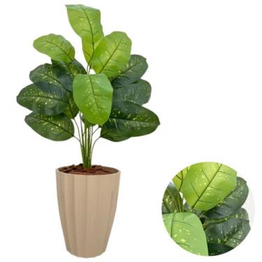 Imagem de Planta Artificial Comigo Ninguem Pode Com Vaso Facetado Casa - PlantaI