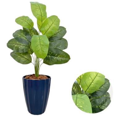 Imagem de Planta Artificial Comigo Ninguem Pode Com Vaso Facetado Casa - PlantaI