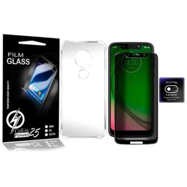 Imagem de Capa Anti Impacto + Pel Privac.3d + Pel Da Câm. P/ Moto G7 Play XT1952