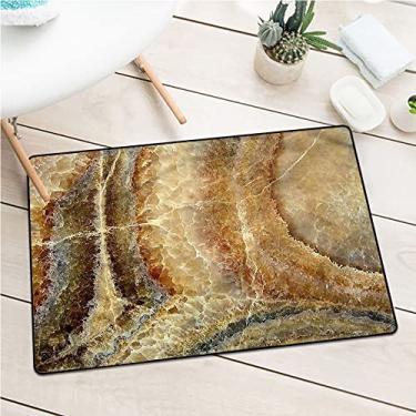 Imagem de Tapete de porta frontal de mármore, padrão de superfície de pedra ônix, decoração de piso de tapete de porta, L90 x C 119 cm