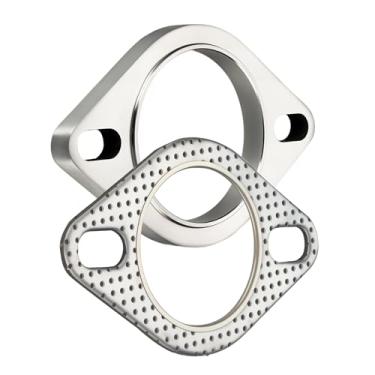 Imagem de EVIL ENERGY Kit de conexão de vedação e flange de escape de aço inoxidável de 2,5 polegadas de 2,5 polegadas sem parafusos e porcas