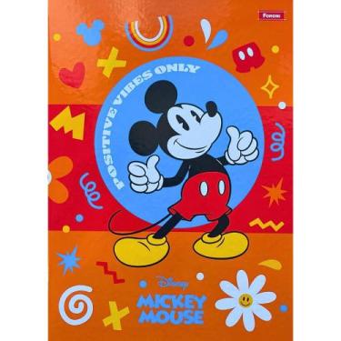 Imagem de Caderno Brochura Capa Dura Universitário Mickey Vintage 80 Folhas FORO