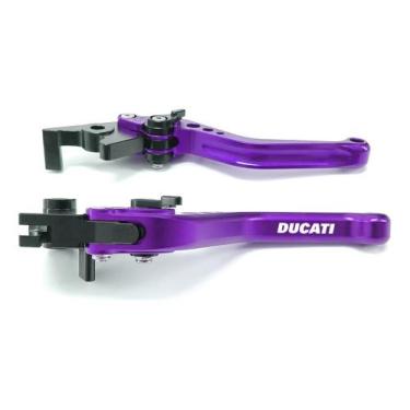 Imagem de Manete Esportivo Ducati Evo Sp Cafe Racer Gravado A Laser - Special Le