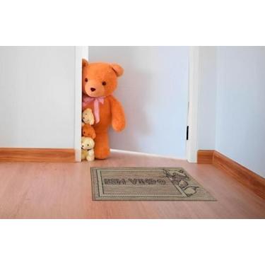 Imagem de Mini Capacho Sisal Look Bem Vindo Cat 040x060 cm - RAYZA Tapetes e Lin
