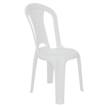 Imagem de Cadeira Plástica Bistrô Torres Tramontina sem Braço Branca, Branco, 1 