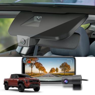Imagem de Fitcamx Câmera frontal 2K + traseira 1080P para Toyota Tacoma 2024-2025 SR SR5 TRD Sport Pre-Runner Off Road Limited, OEM Estilo, vídeo HD duplo, WiFi&APP, Gravação Loop, G-Sensor, 64GB Cartão