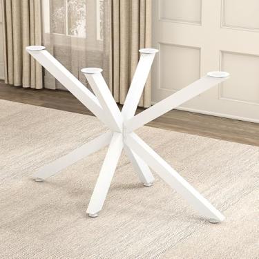 Imagem de BOTAOYIYI Base de mesa moderna de metal dourado 76 cm com ventosas, base de mesa para mármore, vidro, tampo de madeira, conjunto de 4 pernas de móveis para casa, cozinha, mesa de canto DIY (preto e