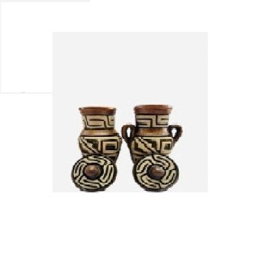 Imagem de Quartinha de Barro Marajoara 20cm, Africana, Com e Sem asa, Moringa de