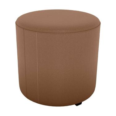 Imagem de Puff Redondo Decorativo Copenhage 43 Cm Veludo Inca Milani Store Ferrugem