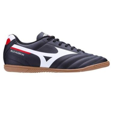 Imagem de Chuteira Futsal Mizuno Morelia Club Unissex, Preto, Branco, 42
