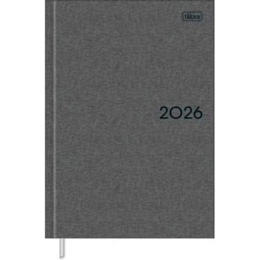 Imagem de Tilibra - Agenda Executiva Costurada Diária 13,4 x 19,2 cm Milano Chumbo 2026