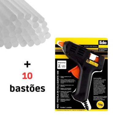 Imagem de Aplicador De Cola Quente Bivolt 10w + 10 Bastões De Cola - Eda