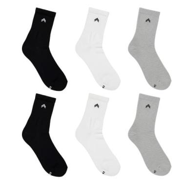 Imagem de Kit 6 Pares de Meias Up Urban Atoalhada Casual Cano Médio Unissex, Sor