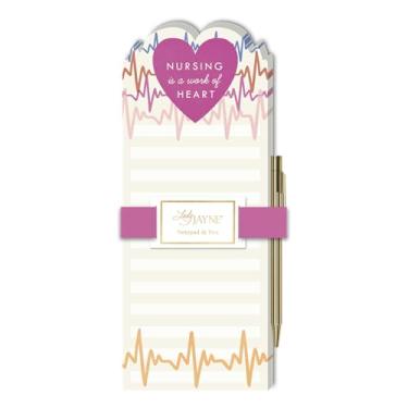 Imagem de Lady Jayne Bloco de notas com caneta, linhas de coração de enfermeira (13053)