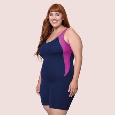 Imagem de Maiô Adulto Liso Selene Modelo Macaquinho Para Natação Básico Feminino