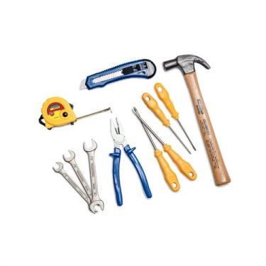 Imagem de Kit de Ferramentas Tramontina com Martelo Trena Alicate Estilete Chave