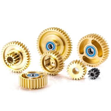 Imagem de Aluminium Alloy RC Car Transmission Gearbox Gears Set for Tamiya Tractor Trailer 1/14 RC Car Upgrade Parts