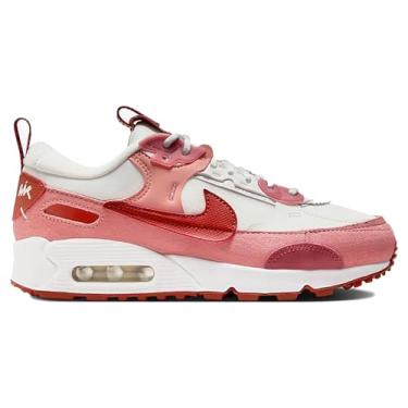 Imagem de Nike Tênis feminino Air Max 90 Futura vermelho Stardust/laranja robusto (FQ8881 618), Vermelho Stardust/Summit Branco/Laranja Campfire, 5